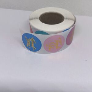 500 Pieces/roll 1inch Thank You For Ordering Sticker Gift Label Stickers